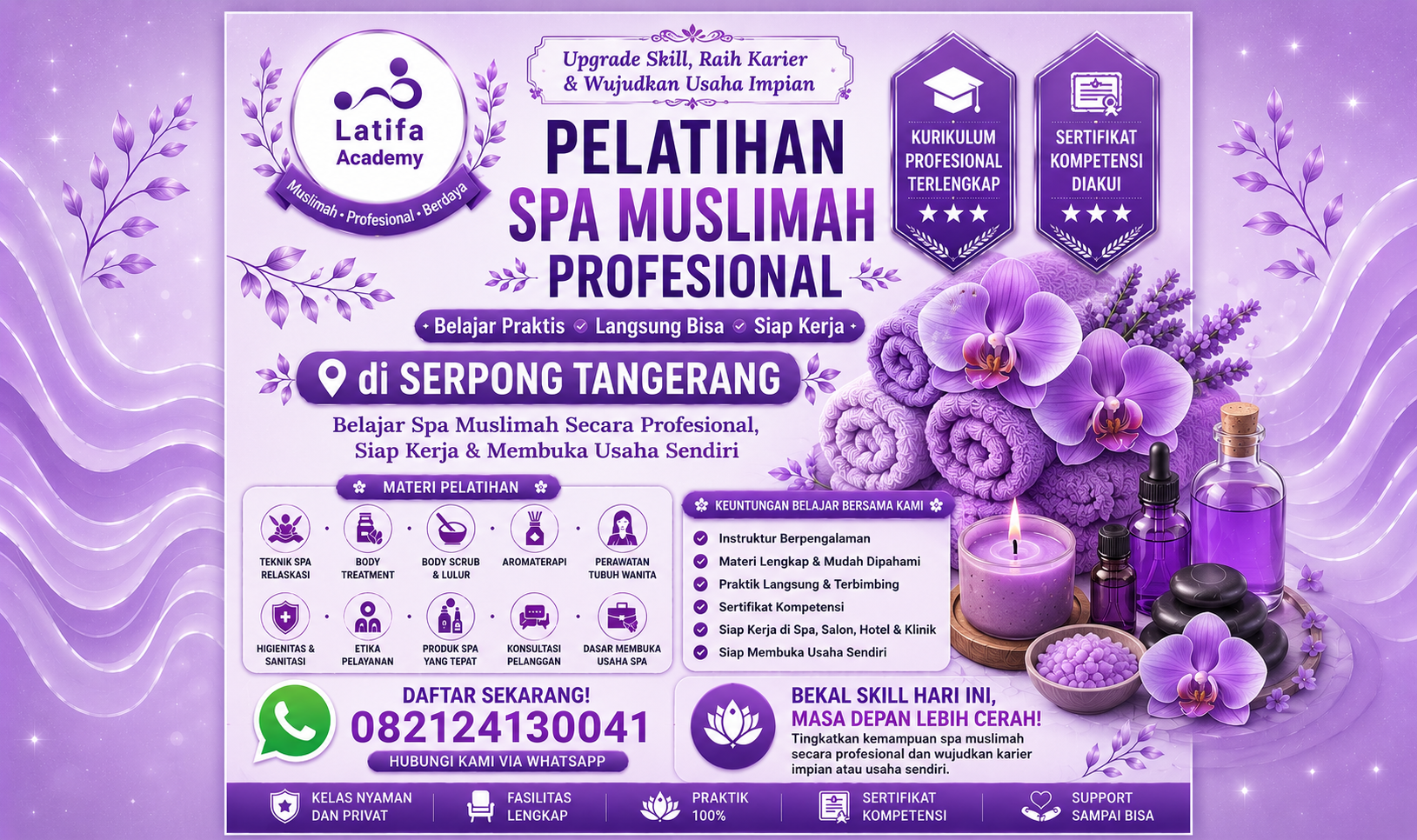 Pelatihan Spa Muslimah Profesional di Serpong Tangerang 082124130041